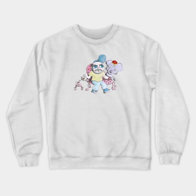 The Elephant in the Room Crewneck Sweatshirt by PaulWebster